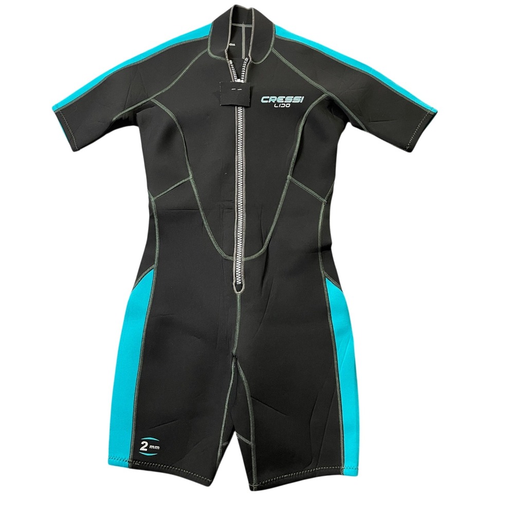 Cressi Lido Ladies Large‎ 2MM Wet Suit Black Turquoise